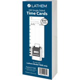 Lathem Model 700E Clock Single Sided Time Cards White Black Print Color 100 / Pack