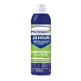 Professional Microban Aerosol Disinfectant Spray, 24 Hour Sanitizing and Antibacterial Spray, Citrus Scent, Pack of 6, 15 fl oz.