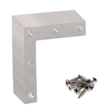 ULIFESTAR Stainless Steel L Shape Flat Corner Brace Bracket for Wood, Metal Fixing Joining Support Brace for Shelves, Furniture 