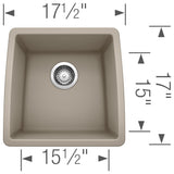 Blanco Performa Silgranit Bar Bowl - Truffle