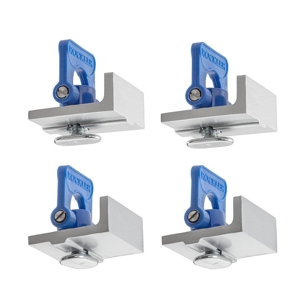 Rockler T Track Stop Kit (4 Pack) - T Track System Accessories W/ 2 Inline Stops, 2 Short Stops - T Track Woodworking Stop Kit -