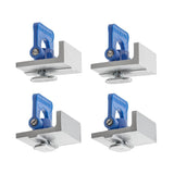 Rockler T Track Stop Kit (4 Pack) - T Track System Accessories W/ 2 Inline Stops, 2 Short Stops - T Track Woodworking Stop Kit -