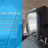 Funbliss Baby Mirror for Car, Safety Car Seat Mirror for Baby Rear Facing with Anti-vibration, Shatterproof,Black