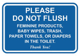 All Quality classic Framed Please Do Not Flush Thank You Bathroom Etiquette Sign - 6 x 8 (Blue)