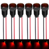 Gebildet 6pcs Red LED Indicator Pilot Light AC/DC 12-24V Mounting Hole Size 10mm(Flame Retardant Plastic Shell)