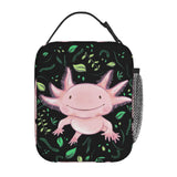 Gianlaima Cute Pink Axolotls Kawaii Axolotl Insulated Lunch Box For Women Man, Portable Lunch Bag Reusable Cooler Tote For Offic