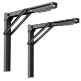 Ultrawall Folding Shelf Brackets, Heavy Duty Collapsible Shelf Bracket, 18 Inch Sturdy Table Brackets, Max Load 550lb, 2Pcs