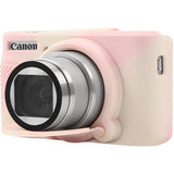 Canboc Camera Silicone Case for Canon PowerShot SX740 SX730 Digital Camera, Soft Silicone Cover with Detachable Lens Cover, Mist