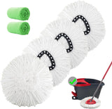 FAMEBIRD 4 Pack Spin Mop Replacement Heads Microfiber Mop Refills Replace Heads Safe for All Hard-surfaced Floors Includes 2 Extra Microfiber