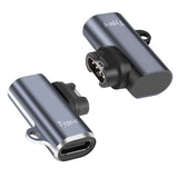 QIANRENON USB C Watch 90 Angle Adapter Connector Smartwatche Charging Head to Type C Female Right Angle Converter Coupler, Alumi