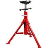 VEVOR Pipe Jack Stand with 4-Ball Transfer V-Head and Folding Legs 2500LB Welding Pipe Stand Adjustable Height 28-52IN 1107A-typ