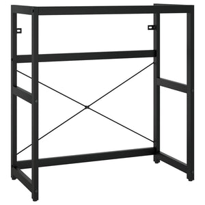 Vidaxl Black Iron Bathroom Console - Durable Washbasin Frame | Stand Furniture For Modern Restroom | Powder-Coated For Weather Resistance | Towel Storage, Easy Clean | 31.1'X15'X32.7',Bathroom Hardware
