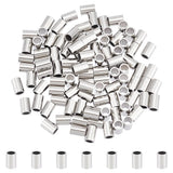 UNICRAFTALE 100Pcs 304 Stainless Steel Tube Spacer Beads - 6mm Long, 3mm Hole, Hollow Tube, Loose Beads for DIY Bracelet, Neckla