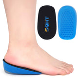 SQHTs Height Increase Insoles - Gel Shoe Heel Lift Inserts & Pads, Achilles Tendon Cushion Cups for Men and Women (Large (1.4 Height)) Blue&Black