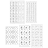 204pcs Clear Bump Dots for Visually Impaired, Silicone Braille Stickers Low Vision Aids Multiple Sizes Shapes Raised Tactile Adh