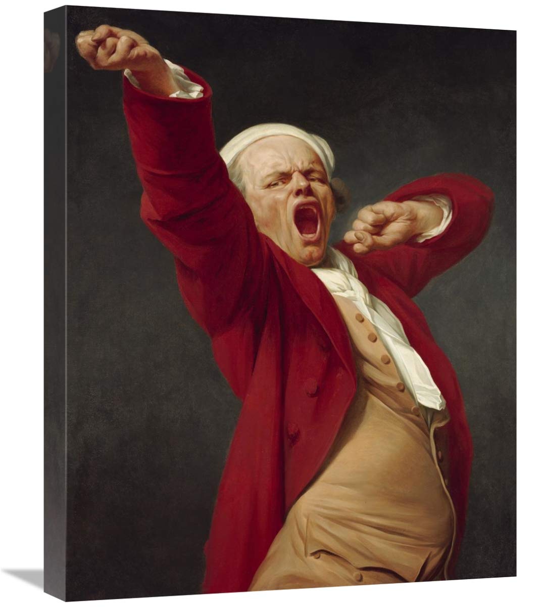 Self-Portrait, Yawning-Canvas Art-20X24