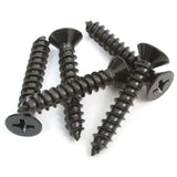 Bolt Dropper #8 x 1-1/2-Inch Wood Screws, Pack of 100 - Black Xylan Coated Stainless Steel Flat Head Phillips Screws - Corrosion