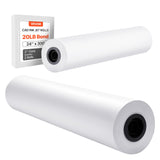 VEVOR Wide Format Paper, 24 in x 300 ft Plotter Roll, 2 Rolls CAD Bond Rolls with 2 in Core, 20 LB Bond Paper Rolls, Ideal for C