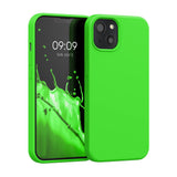 kwmobile Case Compatible with Apple iPhone 13 Case - TPU Silicone Phone Cover with Soft Finish - Lime Green