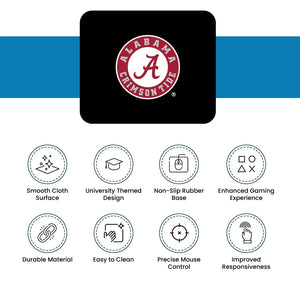 OTM Essentials University of Alabama Standard Fabric Mouse Pad, Desk Accessories, Standard Fabric Gaming Mouse Pad