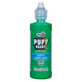 Tulip Puff Fabric Paint , Permanent Craft Paint for Clothes, DIY Projects, Notoxic, 4 fl oz, Puffy Green