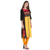 Gosriki Women'S Multi-Coloured Crepe Straight Calf Length Ethnic Printed Kurti(Pack Of 2)(Kurti-Combo-108-Xxl_Multi-Coloured),Multicolour,2,B07Z5Y2YHB
