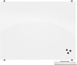 Best-Rite 48 x 36 x 1/8 Inches, Visionary Magnetic Glass Whiteboard, Frameless, Glossy White,