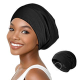 Sannidhi Hair Bonnet Bamboo Fiber Sleeping Cap Satin Lining, Adjustable