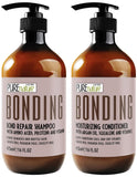 Bonding Repair Shampoo and Conditioner Set - Sulfate Free, Frizz Control for Dry, Damaged Hair - Bond Hydrating Salon Formula - 