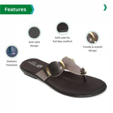 Ortho Joy Fancy Doctor Slippers | Soft And Stylish Chappal For Women | Comfortable Flat Sandals For Women Stylish,Grey,6,B09VT1G7TP