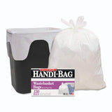 HandiBag HAB6FW130CT HandiBag Super Value Pack 8gal, 0.6mil, 22 X 24, White, 130/box, 6 Box/carton