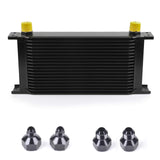 ZHSYMX 19 Row AN10-10AN Stacked Plate Oil Cooler With 6AN 8AN Adapter Universal Engine Transmission British Radiator Oil Cooler 