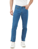 Inkd Men'S Contrast Stitch Stretchable Regular Fit Jeans,Super Sapphire,Super Sapphire,28