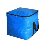Merishopp Waterproof Cube Storage Bag MoistureResistant Heavy Duty Storage Bag Woven Material, Blue, 125L