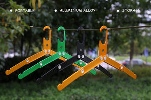 Hikeman Travel Hangers Metal Heavy Duty Folding Hangers for Wet Clothes Portable Space Saving Travel Accessories for Camping Cru