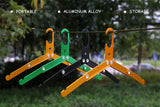 Hikeman Travel Hangers Metal Heavy Duty Folding Hangers for Wet Clothes Portable Space Saving Travel Accessories for Camping Cru