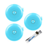 DiCUNO 60-Inch 1.5 Meter Soft and Retractable Tape Body Tailor Sewing Craft Cloth Dieting Measuring Tape (3 Pcs of Sky-Blue)