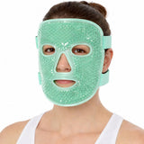 Reusable Hot & Cold Face & Eye Gel Mask Relaxing Ice Mask With Plush Velvet Fabric, FragranceFree Skincare For Home Spa & Bea