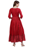 Ishin Women'S Viscose Rayon Anarkali Embellished Kurta Xykpmmp-8051_L_Red