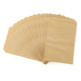 FOCCIUP 100 Pcs 3x5 Inches Small Brown Kraft Paper Bags Flat Envelopes Merchandise Favor Treat Bag for Party Mini Size