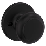 Kwikset Cove Dummy Door Knob, Single Sided Handle for Closets, French Double Doors, and Pantry, Matte Black NonTurning Interior