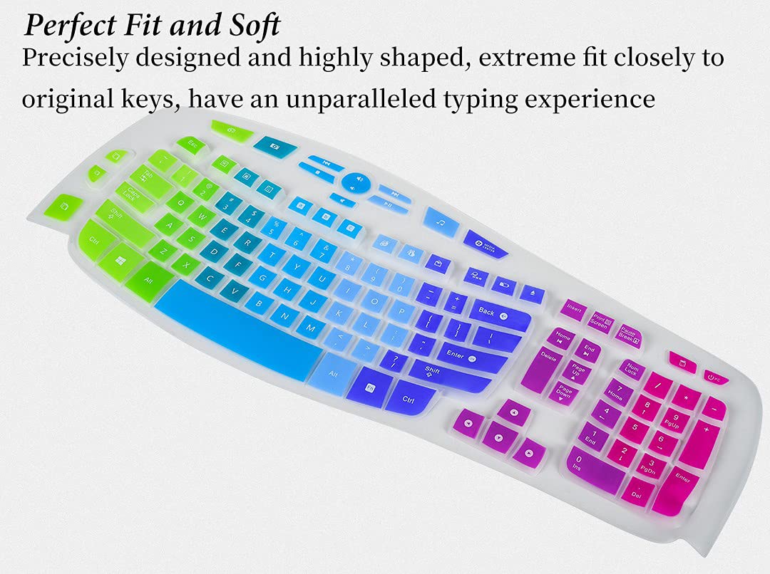 Keyboard Cover for Logitech K350 MK550 MK570 Wireless Keyboard, Logitech K350 Accessories, Logitech Wireless Wave Keyboard Prote