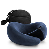 Prexomeshop Memory Foam Travel Neck Pillow With Adjustable Velcro Strap, Soft Neck Support Cushion For Airplane, Car, Office, Ho
