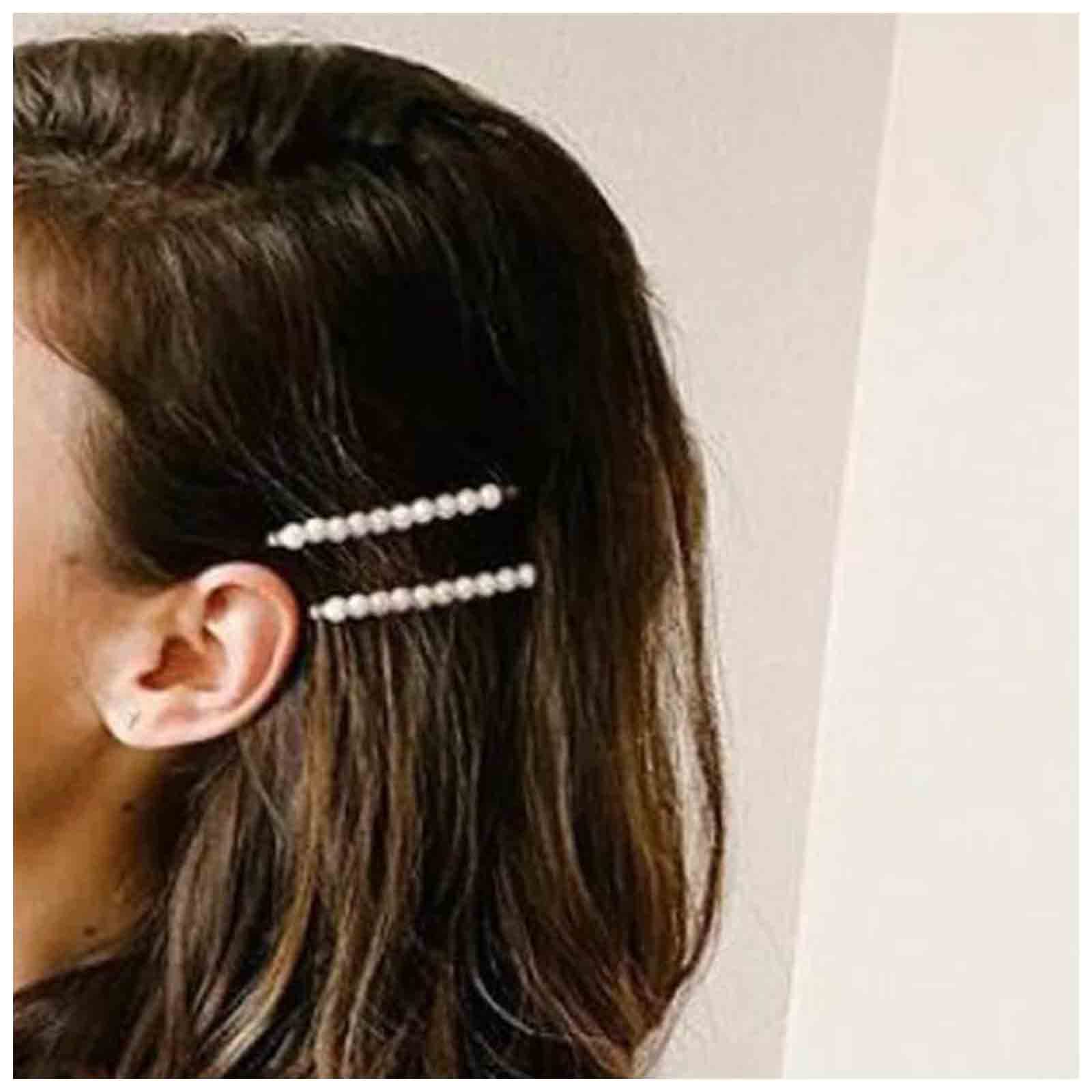 Yheakne Vintage Pearl Hair Clip Pin Retro Pearl Hair Barrette French Pearl Bobby Pins Decorative Hair Accessories for Women and 