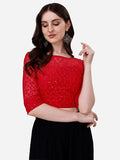 Pujia Mills Blouse For Women Blouse Readymade Stylish Design Blouses For Women Readymade Blouse For Women Stylish Fancy Blouse Stitched Blouse For Women Saree Blouse Red Blouse Readymade Red 36