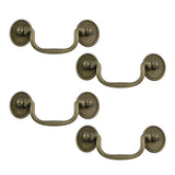 T Tulead Drop Bail Handle Pulls 3.35-Inch Hole Center Drawer Pulls Handles Antique Bronze Cabinet Handles Zinc Alloy Furniture D