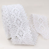 White Lace Ribbon 10 Yards Cotton Lace Trim Crochet Sewing Lace for Crafts, Gift Package Wrapping, Bridal Wedding Decoration, Sc