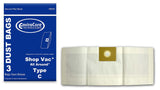 EnviroCare Replacement Vacuum Cleaner Dust Bags made to fit Shop Vac All Around Type C 3 Gallon. 3 pack