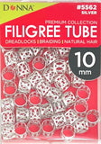 DONNA Filigree Tube 10mm Silver
