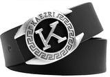 Men Black Genuine Leather Belt ()_525